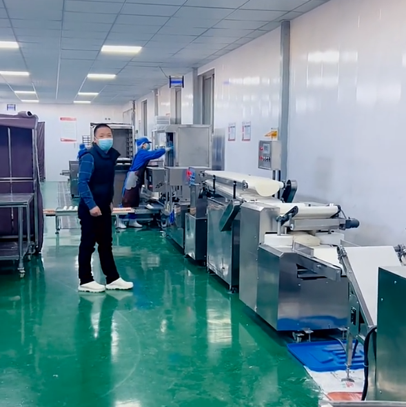 饅頭機流水線工作場景 饅頭機流水線工作場景
